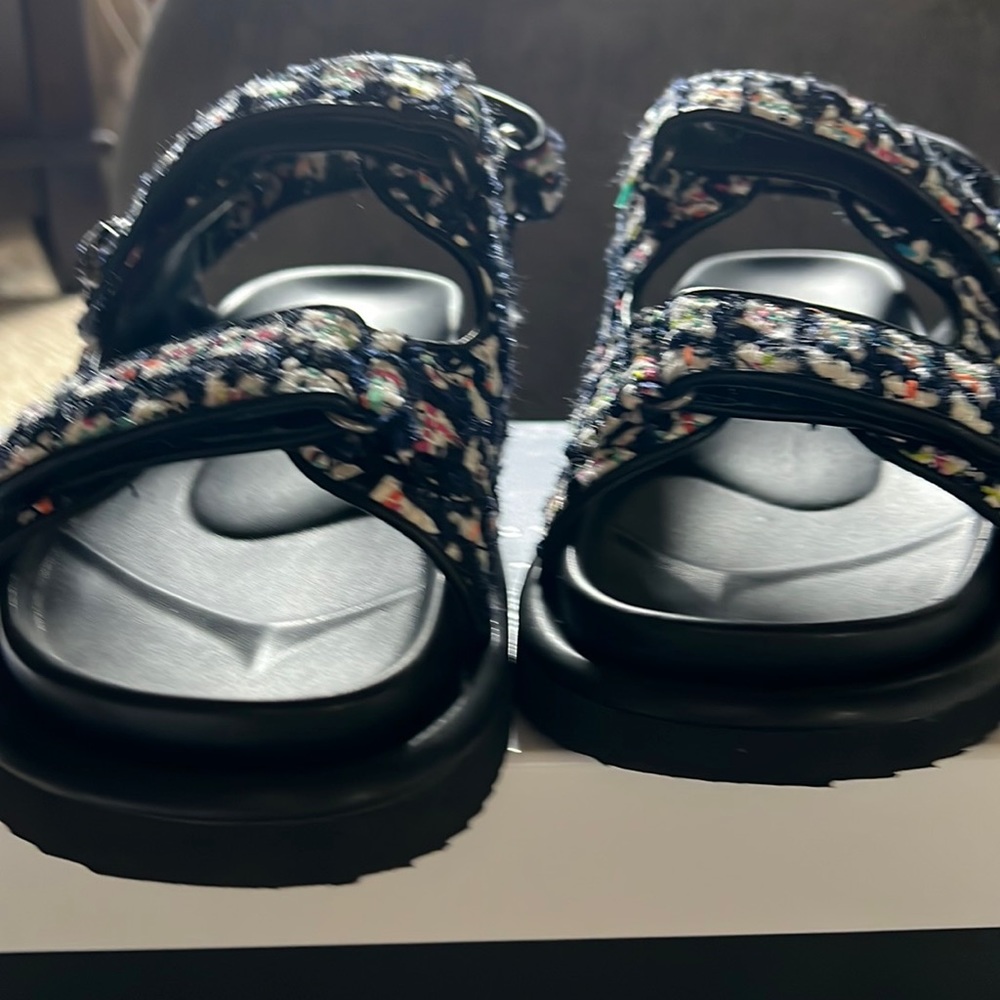 Kurt Geiger tweed Dad sandals
